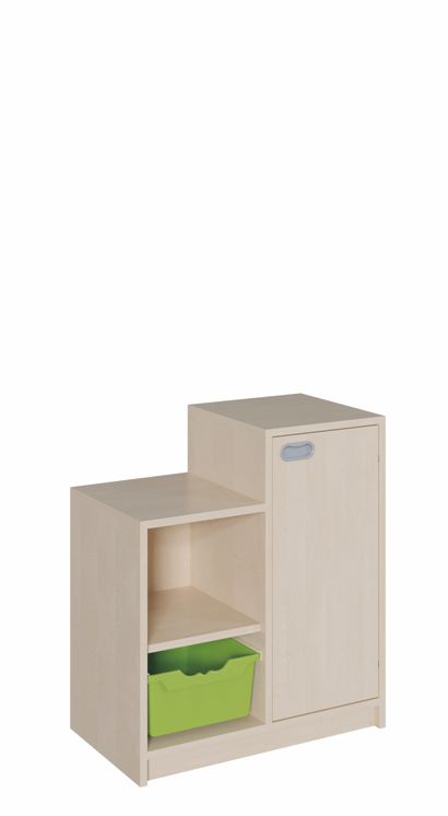 SideStep Schrank 60/80 cm, 1 ErgoTray Box L/1 Tür